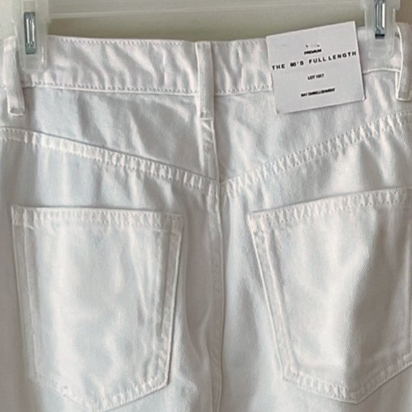 NEW! Zara High Waisted 90s Premium Cowboy Straight Leg White Jeans Denim - Sz 2 - Picture 15 of 16